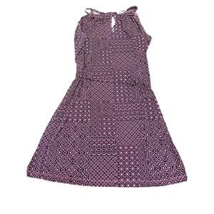 Banana Republic Dress Purple Geometric Halter Sundress Spring Summer Feminine